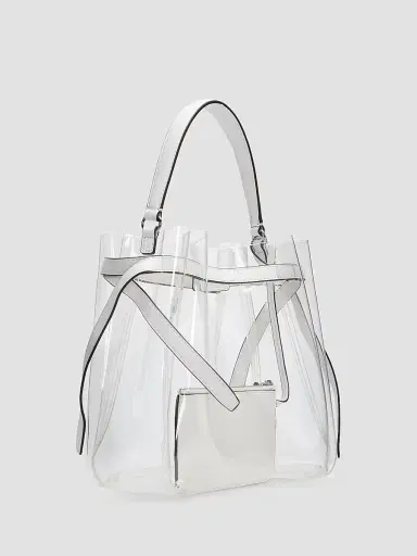 Tory Burch Women's Clear Bucket Bag - Crystal Clear | Thumbnail 3 Tory Burch Women's Clear Bucket Bag - Crystal Clear | Thumbnail 3