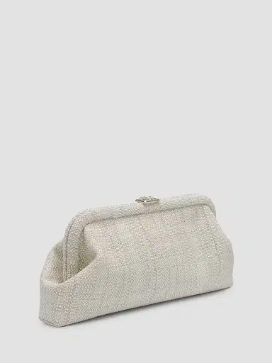 Jimmy Choo Women's Skylar Raffia Clutch - Natural Light Gold | Thumbnail 2