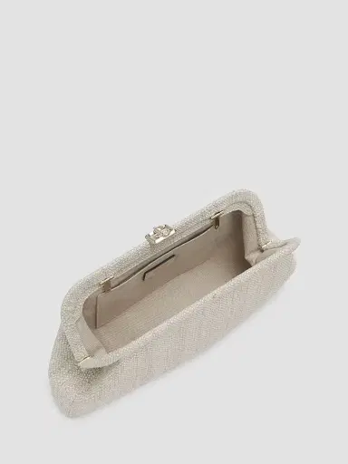 Jimmy Choo Women's Skylar Raffia Clutch - Natural Light Gold | Thumbnail 3