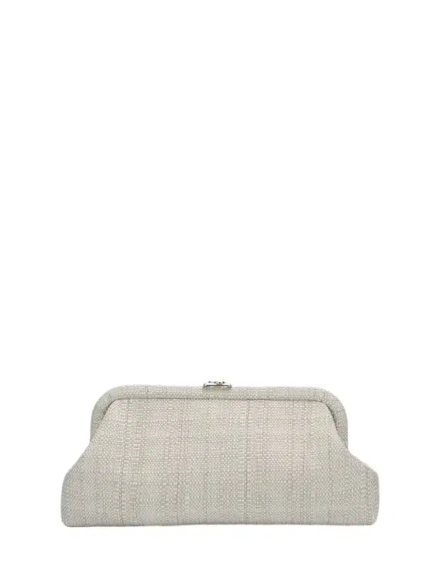 Jimmy Choo Women's Skylar Raffia Clutch - Natural Light Gold