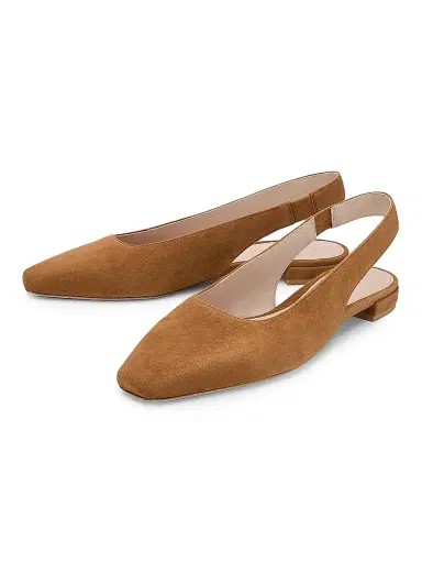 Stuart Weitzman Women's Stassi Suede Slingback Flats - Boho Tan | Thumbnail 2