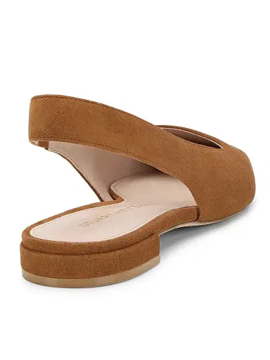 Stuart Weitzman Women's Stassi Suede Slingback Flats - Boho Tan | Thumbnail 3