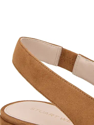 Stuart Weitzman Women's Stassi Suede Slingback Flats - Boho Tan | Thumbnail 6