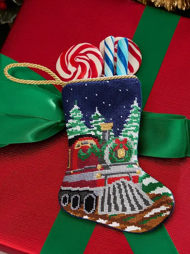 Bauble Stockings x Sainty Nelsen All Aboard Mini Bauble Stocking