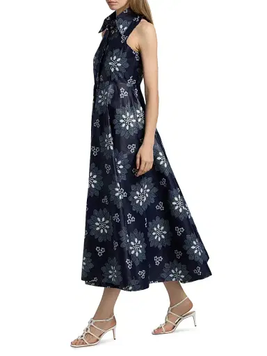 Elisamama Women's Alade Sleeveless Midi-Shirtdress - Navy Blue - Size XL | Thumbnail 4 Elisamama Women's Alade Sleeveless Midi-Shirtdress - Navy Blue - Size XL | Thumbnail 4