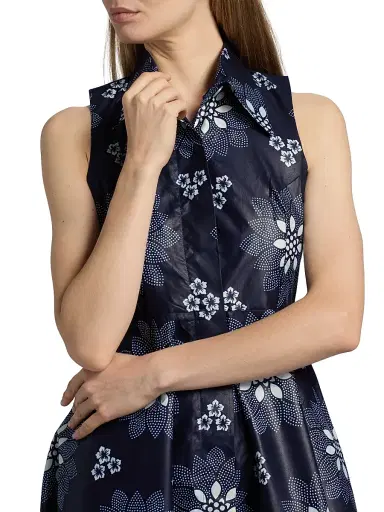 Elisamama Women's Alade Sleeveless Midi-Shirtdress - Navy Blue - Size XL | Thumbnail 6 Elisamama Women's Alade Sleeveless Midi-Shirtdress - Navy Blue - Size XL | Thumbnail 6