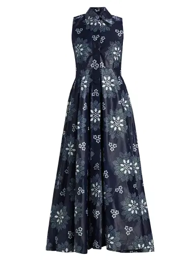 Elisamama Women's Alade Sleeveless Midi-Shirtdress - Navy Blue - Size XL | Thumbnail 1 Elisamama Women's Alade Sleeveless Midi-Shirtdress - Navy Blue - Size XL | Thumbnail 1
