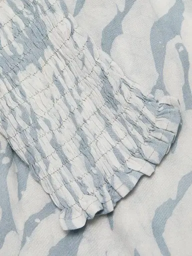 Elisamama Women's Tomori Printed Midi-Dress - Light Blue - Size XL | Thumbnail 7