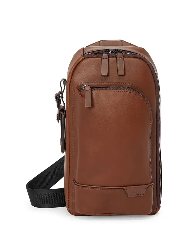 TUMI Men's Harrison Gregory Sling - Cognac