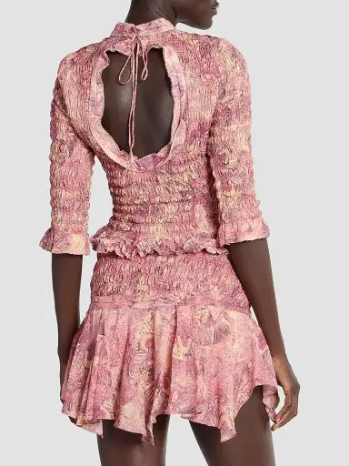 Isabel Marant Women's Carola Floral Silk Blouse - Pink | Thumbnail 5 Isabel Marant Women's Carola Floral Silk Blouse - Pink | Thumbnail 5