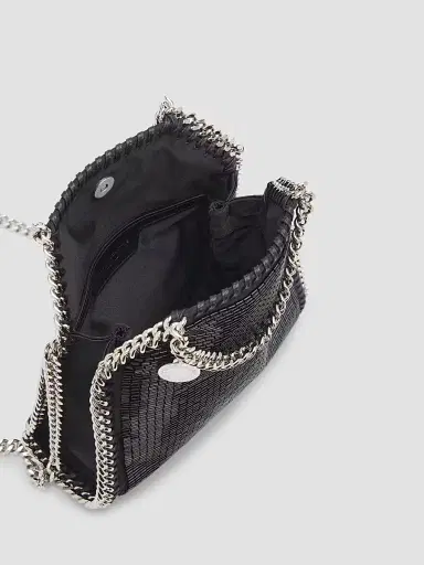 Stella McCartney Women's Falabella Tiny Beaded Satin Top Handle Bag | Thumbnail 4 Stella McCartney Women's Falabella Tiny Beaded Satin Top Handle Bag | Thumbnail 4