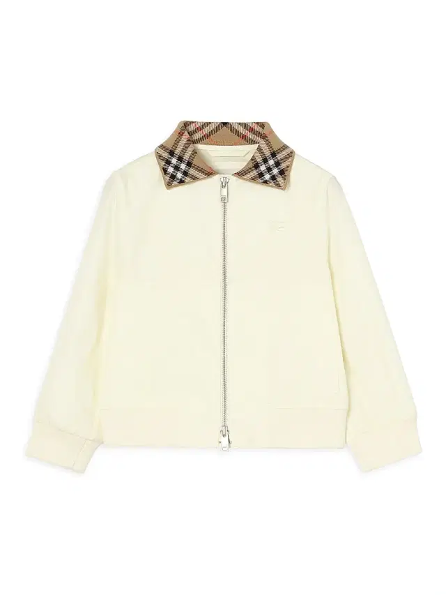 Little Boy's & Boy's Check Zip Jacket - Chalk White