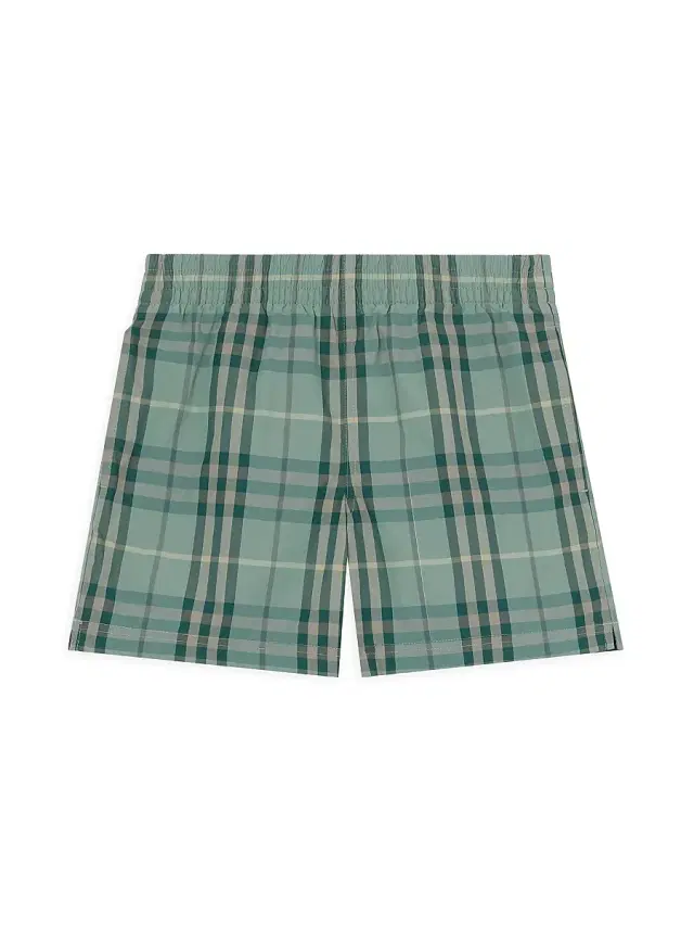 Little Boy's & Boy's Check Nylon Shorts - Gulf