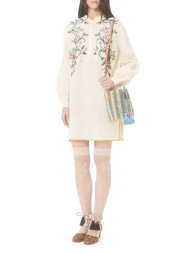 Valentino Garavani Women's Small Bucket Bag in Striped Raffia - Natural Azure | Thumbnail 2 Valentino Garavani Women's Small Bucket Bag in Striped Raffia - Natural Azure | Thumbnail 2