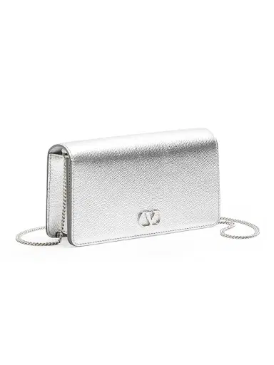 Valentino Garavani Women's VLogo Signature Mini Shoulder Bag in Laminated Grainy Calfskin | Thumbnail 2 Valentino Garavani Women's VLogo Signature Mini Shoulder Bag in Laminated Grainy Calfskin | Thumbnail 2