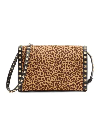 Valentino Garavani Women's Rockstud Shoulder Bag in Pony-Effect Calfskin with Animal Print - Animal Print | Thumbnail 3 Valentino Garavani Women's Rockstud Shoulder Bag in Pony-Effect Calfskin with Animal Print - Animal Print | Thumbnail 3