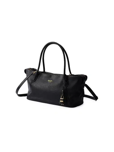 Prada Women's Leather Top Handle Bag - Black | Thumbnail 4 Prada Women's Leather Top Handle Bag - Black | Thumbnail 4
