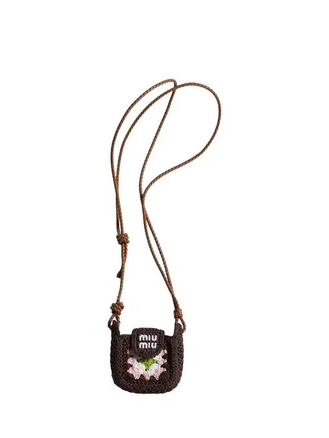 Miu Miu Women's Crochet Earbud Pouch - Brown