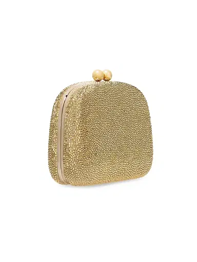 Carolina Herrera Women's Vega Crystal-Embellished Suede Clutch | Thumbnail 2 Carolina Herrera Women's Vega Crystal-Embellished Suede Clutch | Thumbnail 2