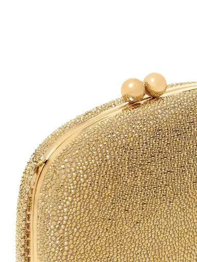 Carolina Herrera Women's Vega Crystal-Embellished Suede Clutch | Thumbnail 5 Carolina Herrera Women's Vega Crystal-Embellished Suede Clutch | Thumbnail 5