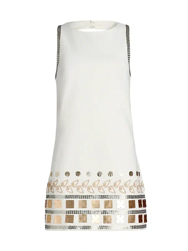 Cinq à Sept Women's Tabitha Embellished Cotton A-Line Minidress -