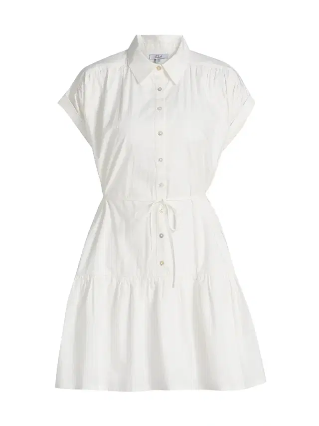 Women's Evaline Cotton Tie-Waist Minidress - White