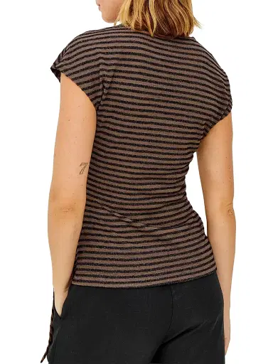 RAILS Women's Gabbie Striped Knit Top - Onyx Cocoa Stripe - Size XS | Thumbnail 4 RAILS Women's Gabbie Striped Knit Top - Onyx Cocoa Stripe - Size XS | Thumbnail 4