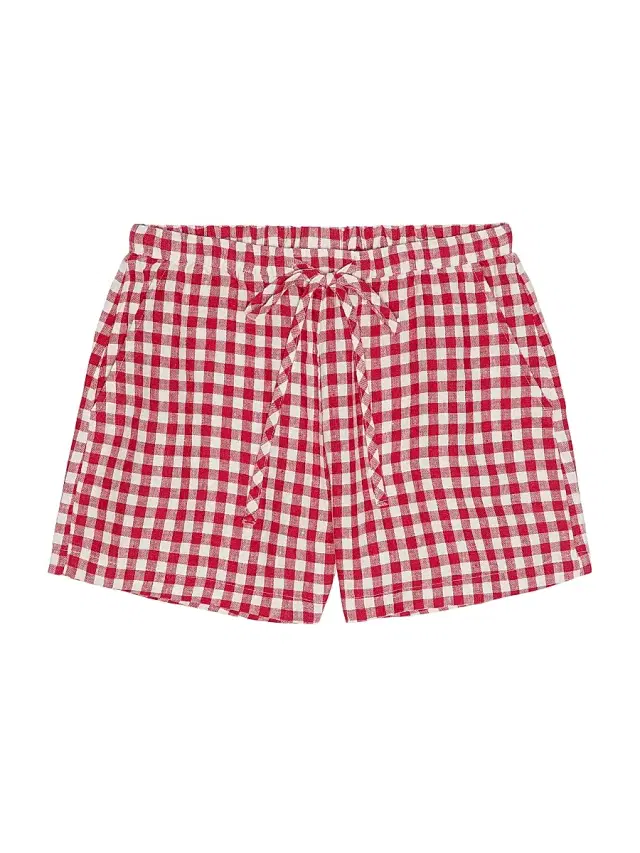 Women's Jenner Gingham Linen Shorts - Picnic Check