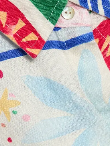 Rails Women's Farrah Printed Linen Short-Sleeve Shirt - Bahama | Thumbnail 7