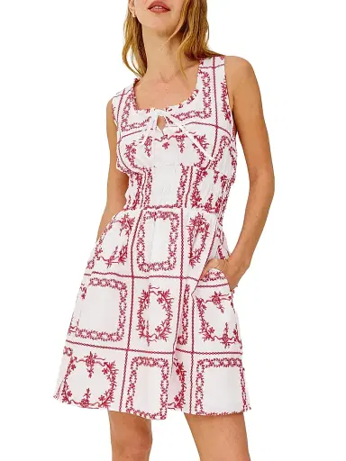 RAILS Women's Cosette Embroidered Cotton Mini Dress | Thumbnail 3