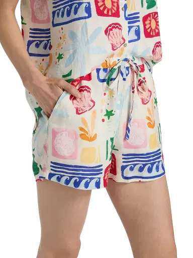 RAILS Women's Jenner Bahama Linen High-Rise Shorts - Bahama - Size XS | Thumbnail 4