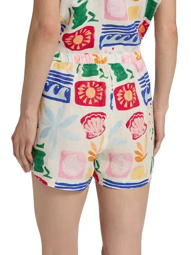 RAILS Women's Jenner Bahama Linen High-Rise Shorts - Bahama - Size XS | Thumbnail 5