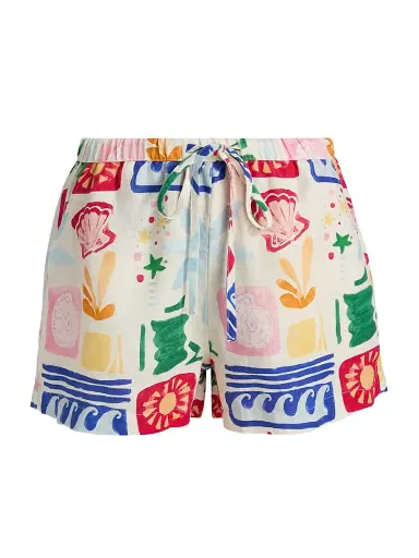 RAILS Women's Jenner Bahama Linen High-Rise Shorts - Bahama - Size XS | Thumbnail 1