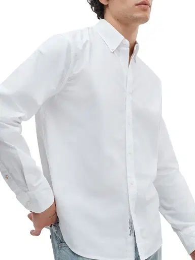 rag & bone Men's Oxford Cotton Button-Down Shirt - White | Thumbnail 3 rag & bone Men's Oxford Cotton Button-Down Shirt - White | Thumbnail 3