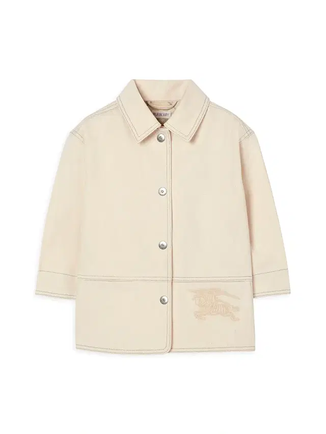 Little Girl's & Girl's EKD Denim Jacket - Ecru