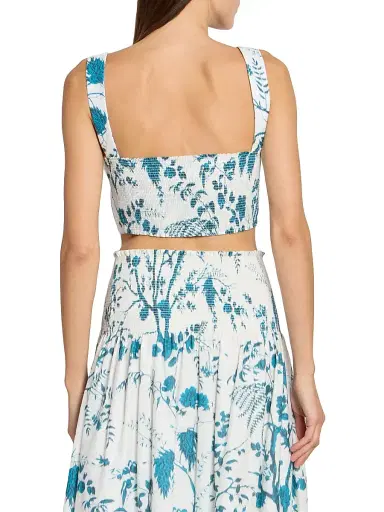 Erdem Women's Floral Cotton-Linen Bralette Top | Thumbnail 5