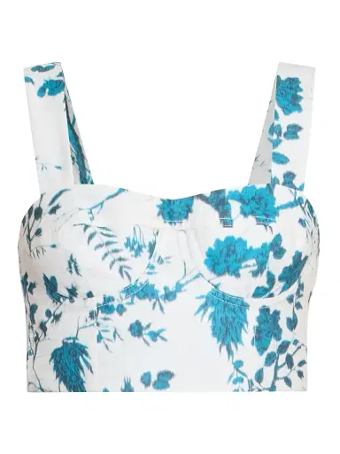 Erdem Women's Floral Cotton-Linen Bralette Top | Thumbnail 1