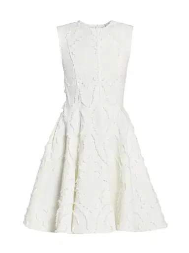 Erdem Women's Textured Denim Fit & Flare Minidress - Ivory - Size 10 | Thumbnail 1 Erdem Women's Textured Denim Fit & Flare Minidress - Ivory - Size 10 | Thumbnail 1