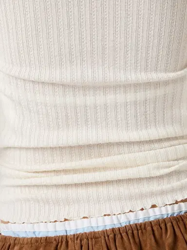 Miu Miu Women's Silk Crew-Neck Sweater - Off White - Size 6 | Thumbnail 6 Miu Miu Women's Silk Crew-Neck Sweater - Off White - Size 6 | Thumbnail 6