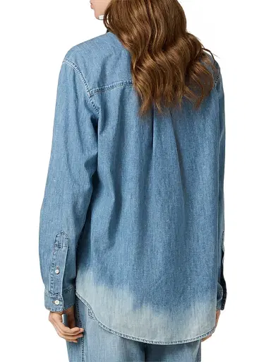 Miu Miu Women's Chambray Shirt - Blue - Size 8 | Thumbnail 4