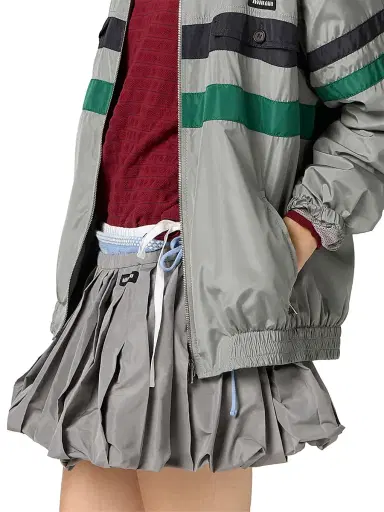Miu Miu Women's Technical Fabric Mini-Skirt - Grey | Thumbnail 5