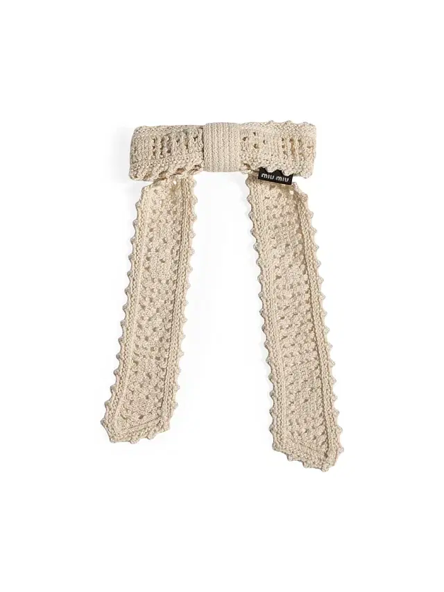 Miu Miu Women's Cotton Hair Clip - Beige Khaki