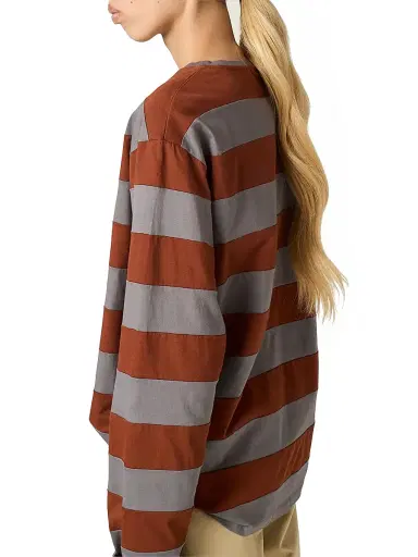 Miu Miu Women's Striped Jersey T-Shirt - Grey Multi - Size Large | Thumbnail 3 Miu Miu Women's Striped Jersey T-Shirt - Grey Multi - Size Large | Thumbnail 3