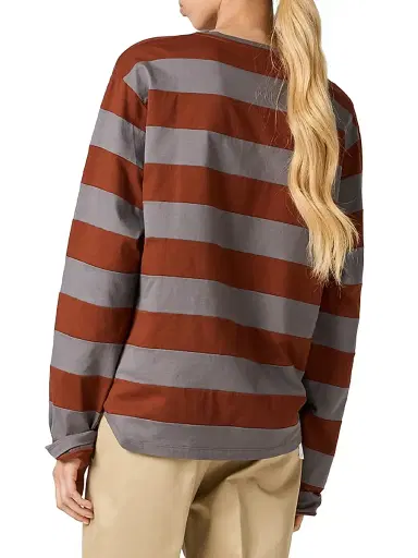 Miu Miu Women's Striped Jersey T-Shirt - Grey Multi - Size Large | Thumbnail 4 Miu Miu Women's Striped Jersey T-Shirt - Grey Multi - Size Large | Thumbnail 4