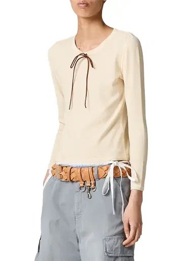 Miu Miu Women's Cotton T-Shirt | Thumbnail 2