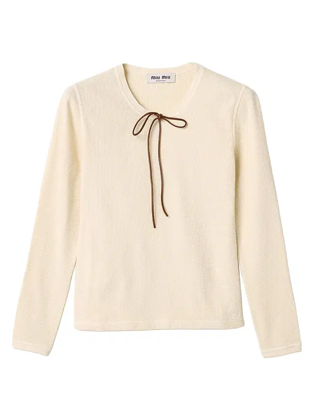 Miu Miu Women's Cotton T-Shirt - Beige