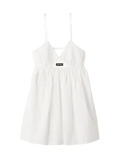 Miu Miu Women's Slubbed Poplin and Eyelet Lace Mini-Dress - White | Thumbnail 1