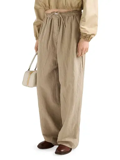 Prada Women's Old Cotton and Linen Pants - Beige | Thumbnail 3
