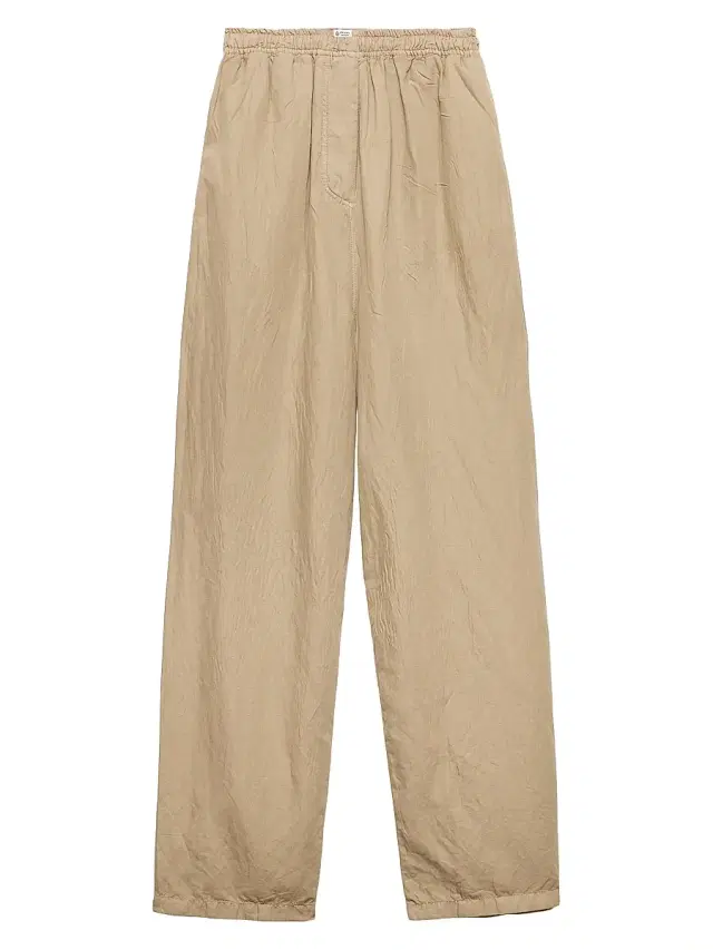 Women's Old Cotton and Linen Pants - Beige
