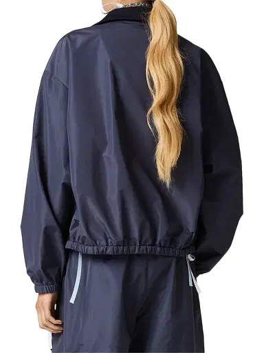 Miu Miu Women's Technical Fabric Blouson Jacket - Blue - Size 0 | Thumbnail 4